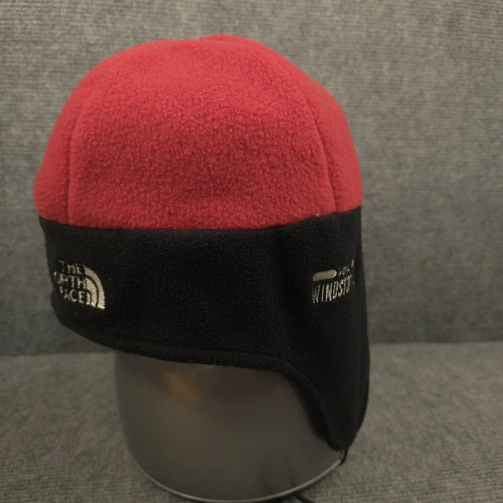 The North Face Beanie Hat Mens Large Red Gore Windstopper‎ Fleece Ski Winter
